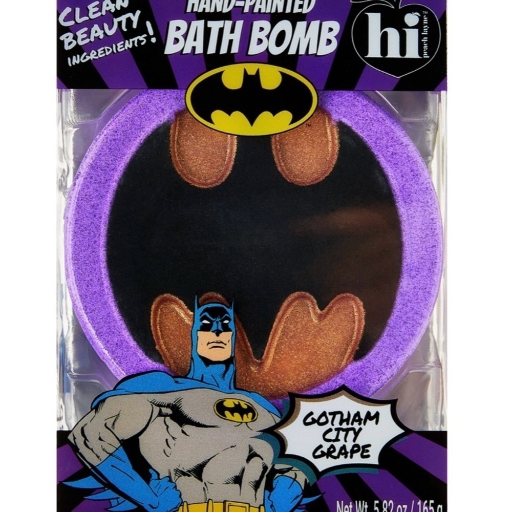 Hi Peach Layne Batman Gotham City Grape Bath Bom